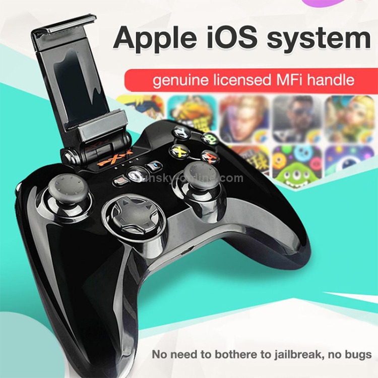 PXN PXN-6603 MFI Mobile Phone Wireless Bluetooth Game Handle Controller, Compatible with iOS System(Black) PXN PXN-6603 MFI Mobile Phone Wireless Bluetooth Game Handle Controller, Compatible with iOS System(Black)