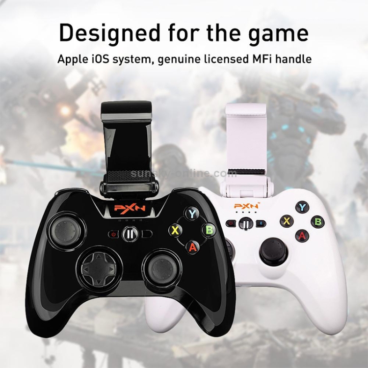 PXN PXN-6603 MFI Mobile Phone Wireless Bluetooth Game Handle Controller, Compatible with iOS System(Black) PXN PXN-6603 MFI Mobile Phone Wireless Bluetooth Game Handle Controller, Compatible with iOS System(Black)