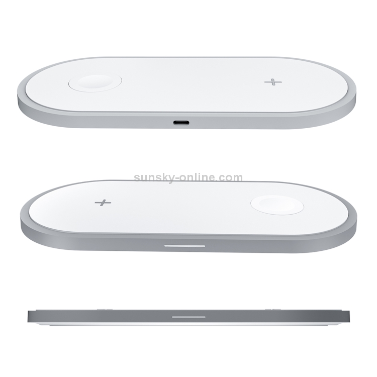 W32 2 in 1 QI Standard Dual Charge Wireless Charger for QI Standard Mobile Phone & iWatch(White) W32 2 in 1 QI Standard Dual Charge Wireless Charger for QI Standard Mobile Phone & iWatch(White)