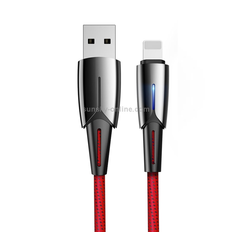 CAFELE 8 Pin to USB Kirsite Charging Cable with Intelligent Indicator Light, Length: 1.8m (Red) CAFELE 8 Pin to USB Kirsite Charging Cable with Intelligent Indicator Light, Length: 1.8m (Red)