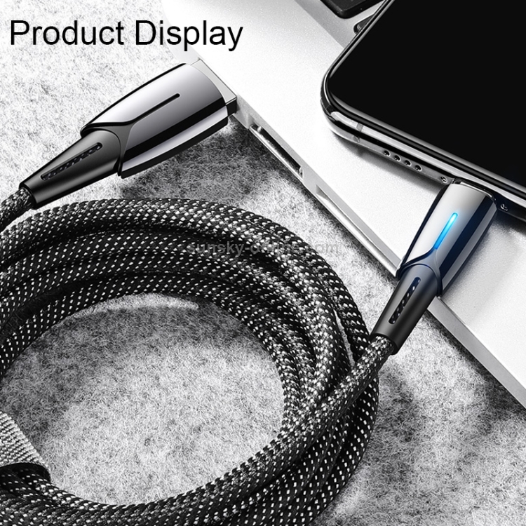 CAFELE 8 Pin to USB Kirsite Charging Cable with Intelligent Indicator Light, Length: 1.8m (Red) CAFELE 8 Pin to USB Kirsite Charging Cable with Intelligent Indicator Light, Length: 1.8m (Red)