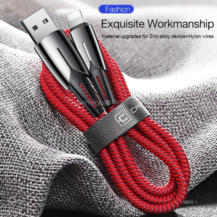 CAFELE 8 Pin to USB Kirsite Charging Cable with Intelligent Indicator Light, Length: 1.8m (Red) CAFELE 8 Pin to USB Kirsite Charging Cable with Intelligent Indicator Light, Length: 1.8m (Red)