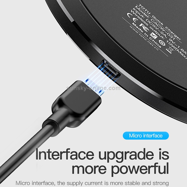 TOTUDESIGN CACW-031 Lighting Series Ⅱ 10W Quick Charge Qi Standard Wireless Charger(Black) TOTUDESIGN CACW-031 Lighting Series Ⅱ 10W Quick Charge Qi Standard Wireless Charger(Black)