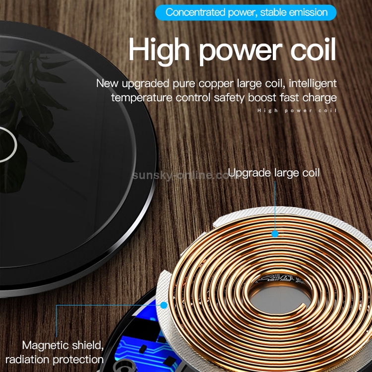 TOTUDESIGN CACW-031 Lighting Series Ⅱ 10W Quick Charge Qi Standard Wireless Charger(Black) TOTUDESIGN CACW-031 Lighting Series Ⅱ 10W Quick Charge Qi Standard Wireless Charger(Black)