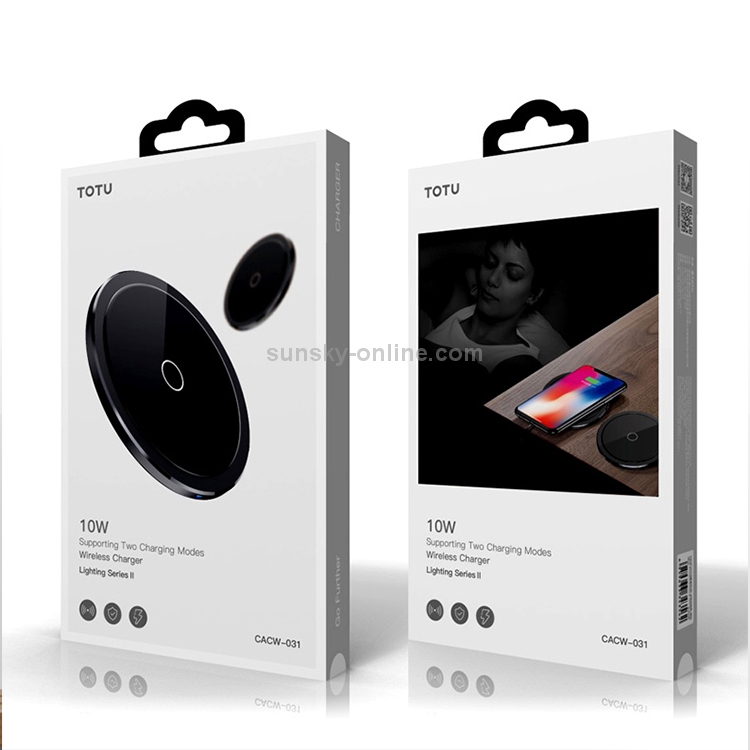 TOTUDESIGN CACW-031 Lighting Series Ⅱ 10W Quick Charge Qi Standard Wireless Charger(Black) TOTUDESIGN CACW-031 Lighting Series Ⅱ 10W Quick Charge Qi Standard Wireless Charger(Black)