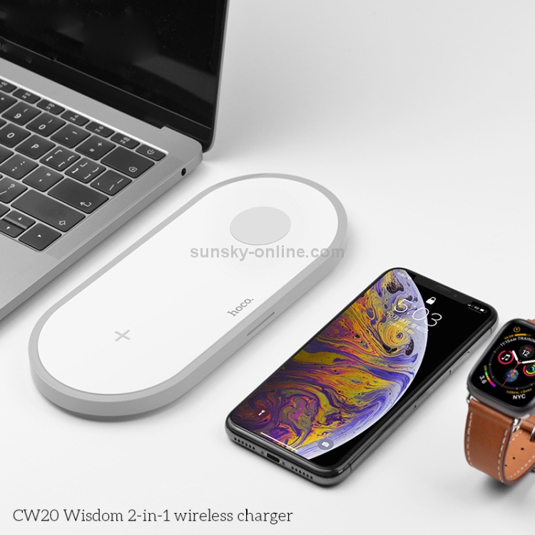 hoco CW20 Wisdom 2 in 1 Wireless Charger(White) hoco CW20 Wisdom 2 in 1 Wireless Charger(White)