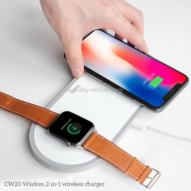 hoco CW20 Wisdom 2 in 1 Wireless Charger(White) hoco CW20 Wisdom 2 in 1 Wireless Charger(White)