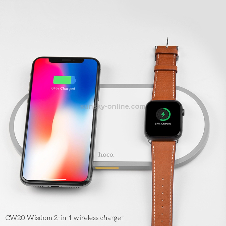 hoco CW20 Wisdom 2 in 1 Wireless Charger(White) hoco CW20 Wisdom 2 in 1 Wireless Charger(White)