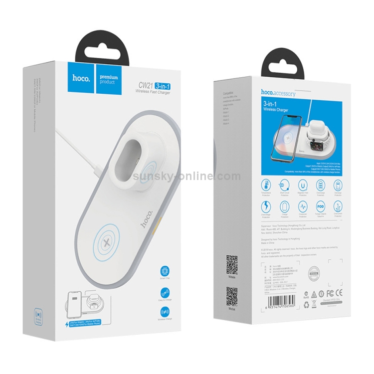Hoco CW14 Round DC 5V/2A Max Fast Charging Wireless Charger Pad with Indicator Light Hoco CW14 Round DC 5V/2A Max Fast Charging Wireless Charger Pad with Indicator Light