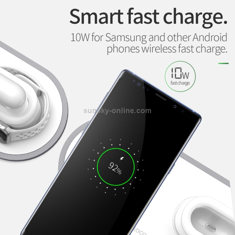 Hoco CW14 Round DC 5V/2A Max Fast Charging Wireless Charger Pad with Indicator Light Hoco CW14 Round DC 5V/2A Max Fast Charging Wireless Charger Pad with Indicator Light
