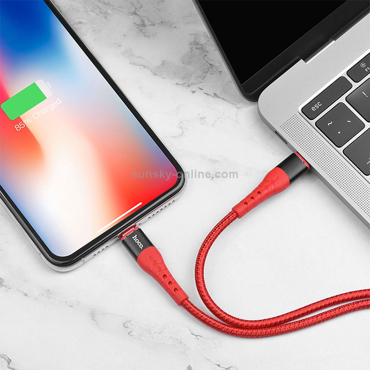 hoco U64 Type-C / USB-C to 8 Pin PD Fast Charging Data Cable, Length: 1.2m (Red) hoco U64 Type-C / USB-C to 8 Pin PD Fast Charging Data Cable, Length: 1.2m (Red)