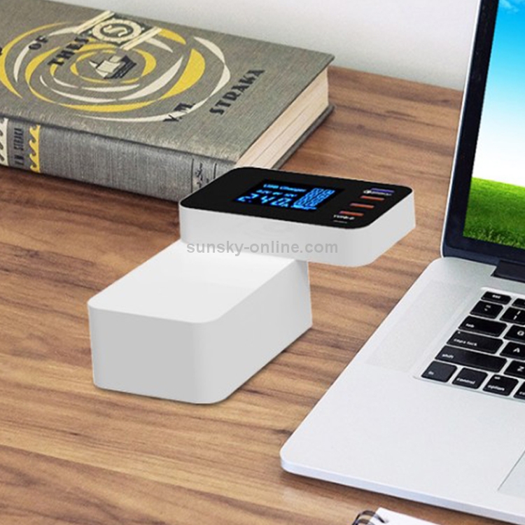 CDA33Q 40W QC 3.0 USB + 3 USB Ports + USB-C / Type-C Ports Multi-function Charger with LED Display, AU Plug CDA33Q 40W QC 3.0 USB + 3 USB Ports + USB-C / Type-C Ports Multi-function Charger with LED Display, AU Plug