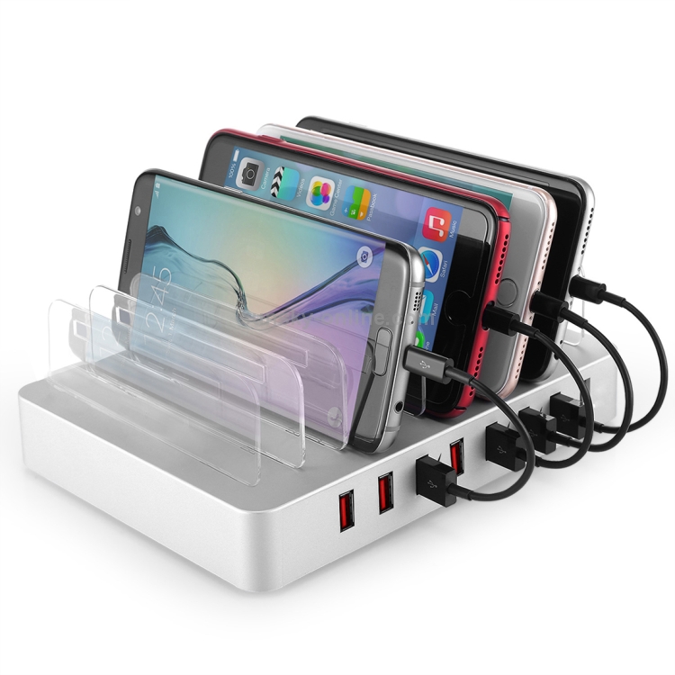 X6 96W 2.4A 8 USB Ports Smart Charger with Detachable Bezel, UK Plug(Black)
