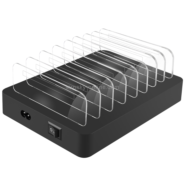 X6S 110W 3 QC 3.0 USB Ports + 5 USB Ports Smart Charger with Detachable Bezel, UK Plug