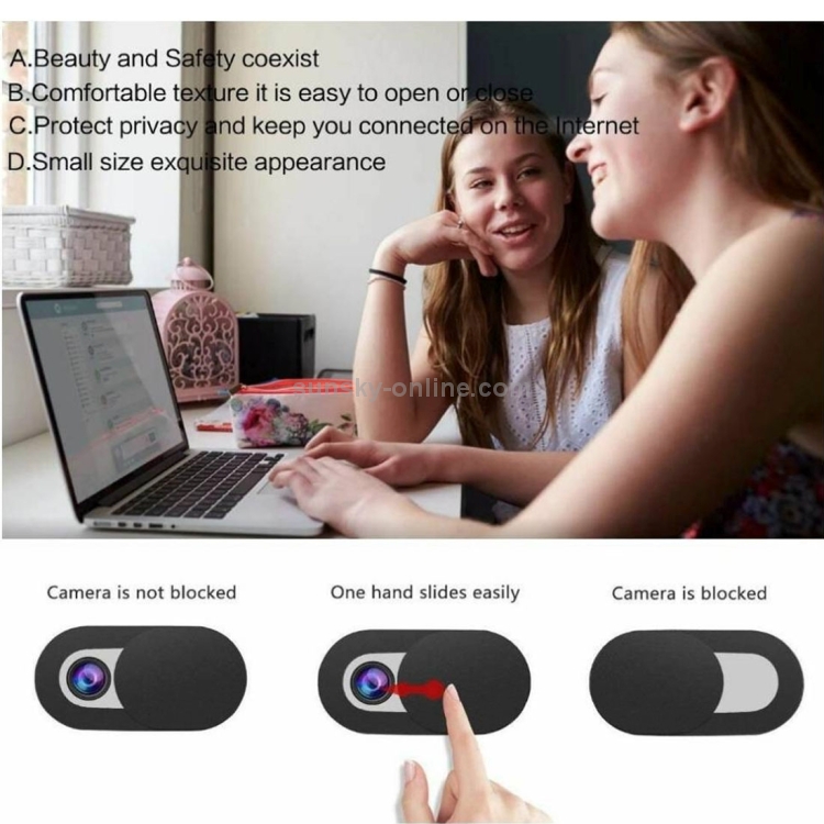 Cubierta universal para webcam, tapa de lente externa para webcam de  computadora de escritorio, capucha de obturador, cubierta de privacidad de  cámara