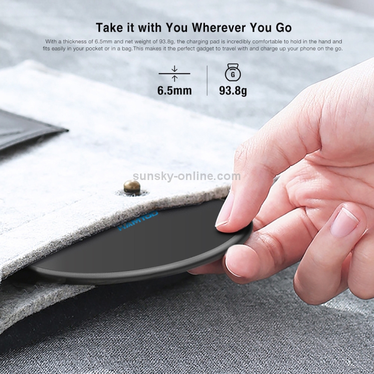 HAMTOD G19 10W QI Universal Round Wireless Charger (Silver) HAMTOD G19 10W QI Universal Round Wireless Charger (Silver)