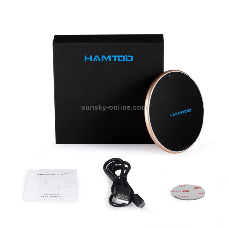 HAMTOD G19 10W QI Universal Round Wireless Charger (Silver) HAMTOD G19 10W QI Universal Round Wireless Charger (Silver)