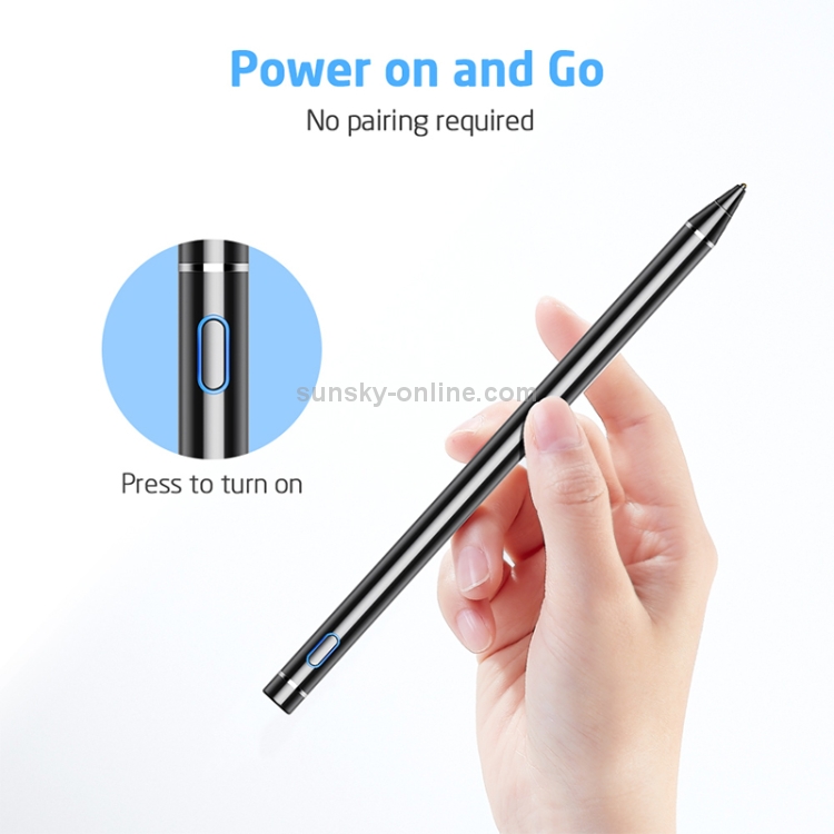 ESR Rechargeable 1.4mm Fine Point Smart Pencil Digital Stylus Pen for Touch Screens(Black) ESR Rechargeable 1.4mm Fine Point Smart Pencil Digital Stylus Pen for Touch Screens(Black)