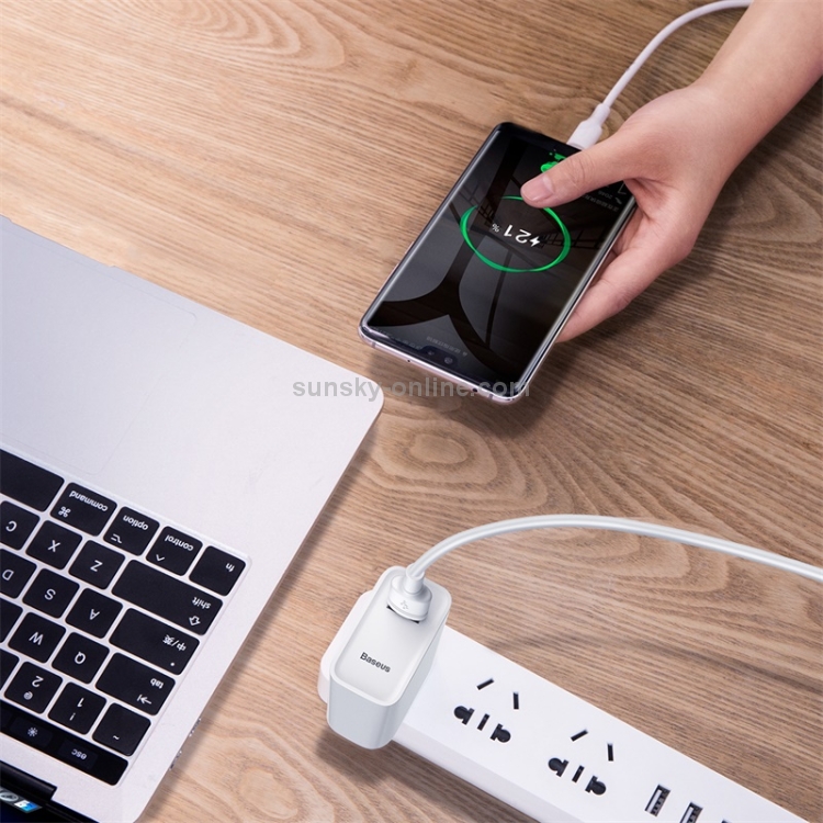 Baseus Speedy Series 22.5W Single USB Quick Charging Travel Charger Power Adapter for Huawei(White) Baseus Speedy Series 22.5W Single USB Quick Charging Travel Charger Power Adapter for Huawei(White)