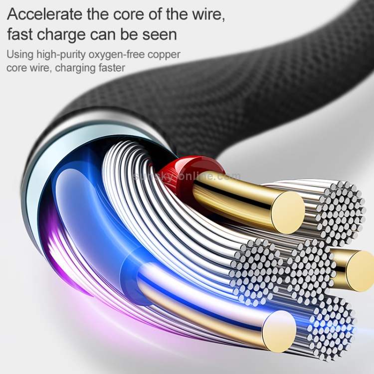 WIWU Elite Series ED-103 2.4A USB-C / Type-C to 8 Pin Interface Nylon Braided Fast Charging Data Cable, Cable Length: 1.2m WIWU Elite Series ED-103 2.4A USB-C / Type-C to 8 Pin Interface Nylon Braided Fast Charging Data Cable, Cable Length: 1.2m