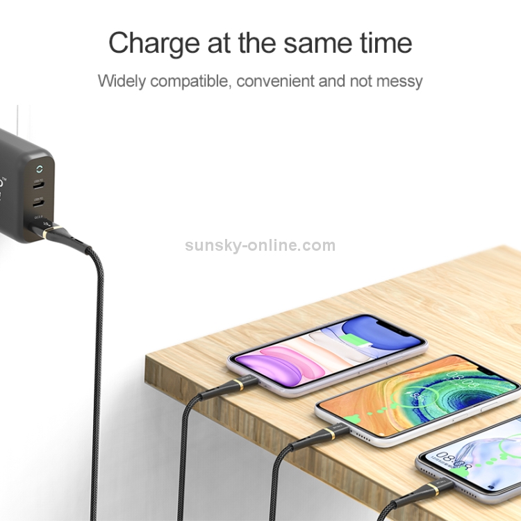 WIWU Elite Series ED-103 2.4A USB-C / Type-C to 8 Pin Interface Nylon Braided Fast Charging Data Cable, Cable Length: 1.2m WIWU Elite Series ED-103 2.4A USB-C / Type-C to 8 Pin Interface Nylon Braided Fast Charging Data Cable, Cable Length: 1.2m