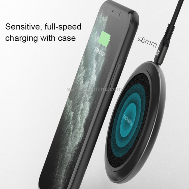 MOMAX 15W Qi Standard Fast Charging Wireless Charger(White) MOMAX 15W Qi Standard Fast Charging Wireless Charger(White)