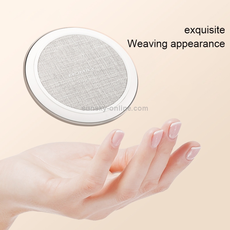 MOMAX 15W Qi Standard Fast Charging Wireless Charger(White) MOMAX 15W Qi Standard Fast Charging Wireless Charger(White)
