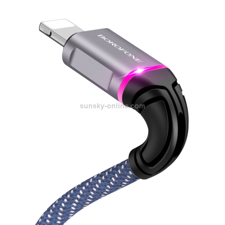 Borofone BU25 1.2m 2.4A USB to 8 Pin Glory Charging Data Cable for iPhone, iPad (Blue) Borofone BU25 1.2m 2.4A USB to 8 Pin Glory Charging Data Cable for iPhone, iPad (Blue)
