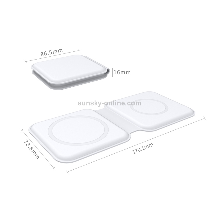 D21 Foldable Dual Magnetic Magsafe Wireless Charger for Mobile Phones / iWatch / AirPods D21 Foldable Dual Magnetic Magsafe Wireless Charger for Mobile Phones / iWatch / AirPods
