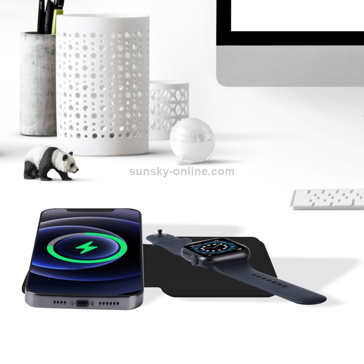Q500 Foldable Magnetic Dual Wireless Charger for Phones / iWatch / AirPods(Black) Q500 Foldable Magnetic Dual Wireless Charger for Phones / iWatch / AirPods(Black)