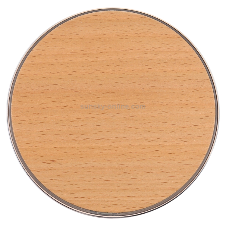 GY-68 QI Standard Wooden Round Wireless Charger (Gold) GY-68 QI Standard Wooden Round Wireless Charger (Gold)