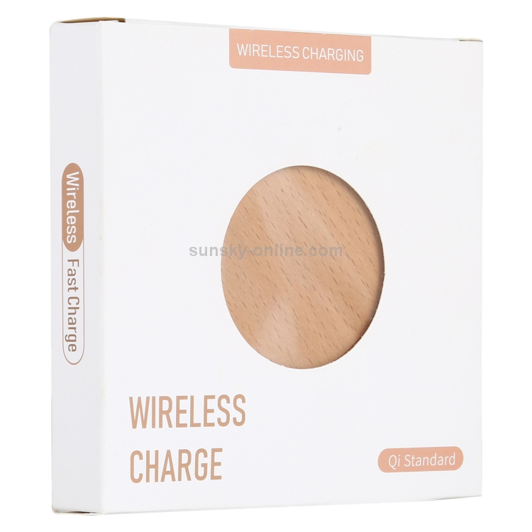 GY-68 QI Standard Wooden Round Wireless Charger (Gold) GY-68 QI Standard Wooden Round Wireless Charger (Gold)
