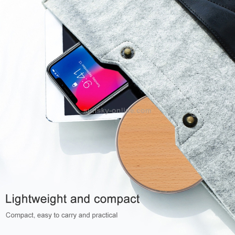 GY-68 QI Standard Wooden Round Wireless Charger (Gold) GY-68 QI Standard Wooden Round Wireless Charger (Gold)