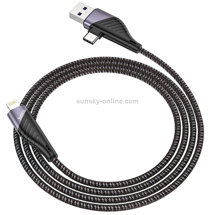 hoco U95 2 in 1 20W 2.4A PD USB-C / Type-C + USB to 8 Pin Freeway Charging Data Cable, Cable Length: 1.2m hoco U95 2 in 1 20W 2.4A PD USB-C / Type-C + USB to 8 Pin Freeway Charging Data Cable, Cable Length: 1.2m