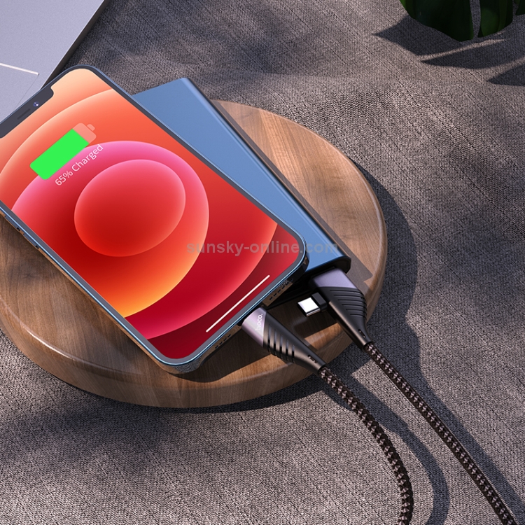 hoco U95 2 in 1 20W 2.4A PD USB-C / Type-C + USB to 8 Pin Freeway Charging Data Cable, Cable Length: 1.2m hoco U95 2 in 1 20W 2.4A PD USB-C / Type-C + USB to 8 Pin Freeway Charging Data Cable, Cable Length: 1.2m