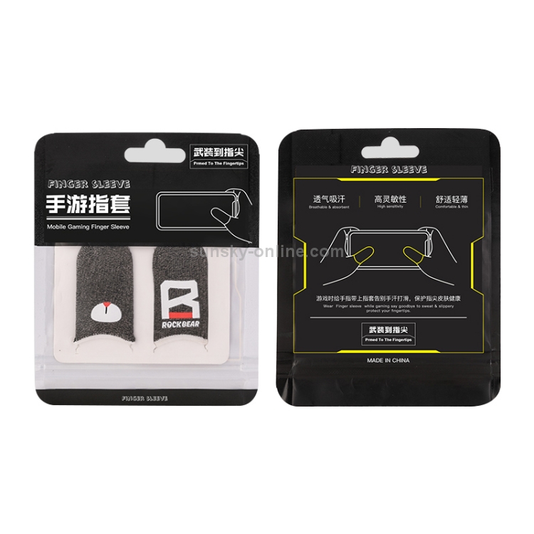 ROCK i27 Super Conductive Silver Fiber Anti-sweat Sensitive Touch Gaming Finger Cover for Thumb / Index Finger ROCK i27 Super Conductive Silver Fiber Anti-sweat Sensitive Touch Gaming Finger Cover for Thumb / Index Finger