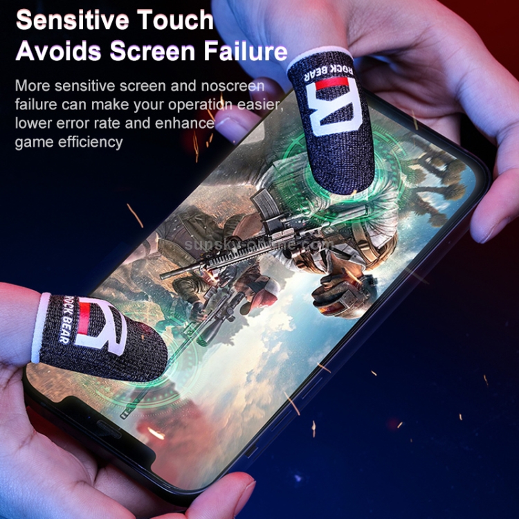 ROCK i27 Super Conductive Silver Fiber Anti-sweat Sensitive Touch Gaming Finger Cover for Thumb / Index Finger ROCK i27 Super Conductive Silver Fiber Anti-sweat Sensitive Touch Gaming Finger Cover for Thumb / Index Finger
