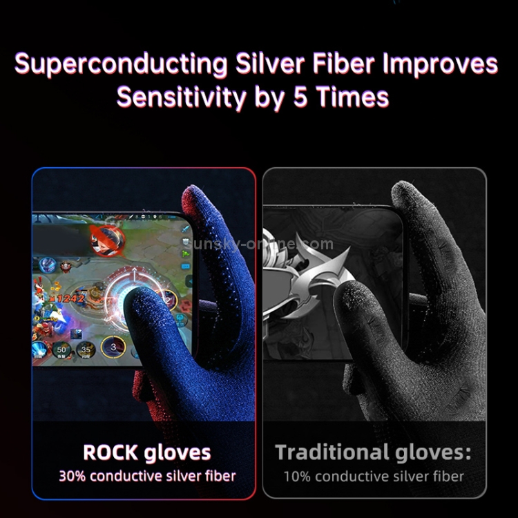 ROCK i28 Super Conductive Silver Fiber Anti-sweat Sensitive Touch Gaming Gloves ROCK i28 Super Conductive Silver Fiber Anti-sweat Sensitive Touch Gaming Gloves