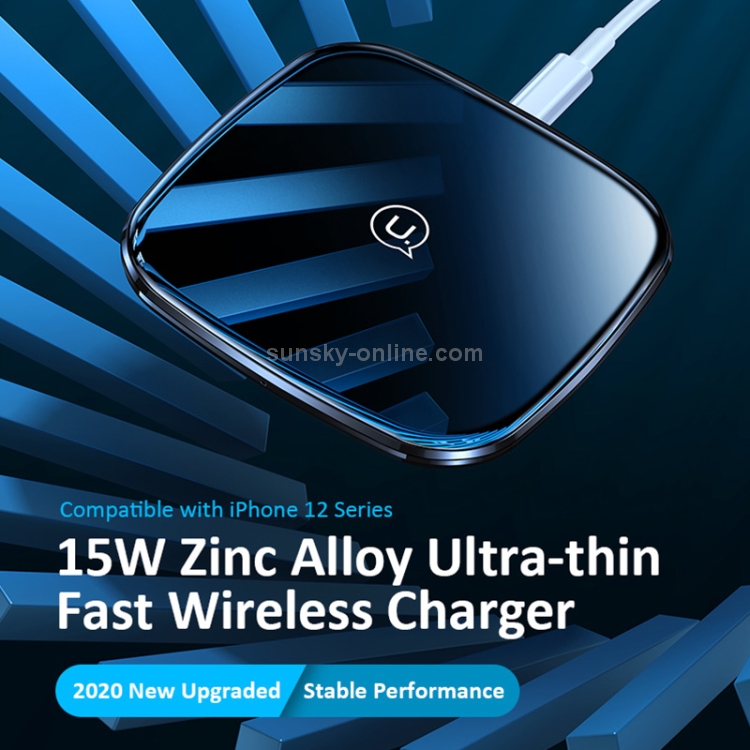 USAMS US-CD154 15W Zinc Alloy Ultra-thin Wireless Charger USAMS US-CD154 15W Zinc Alloy Ultra-thin Wireless Charger