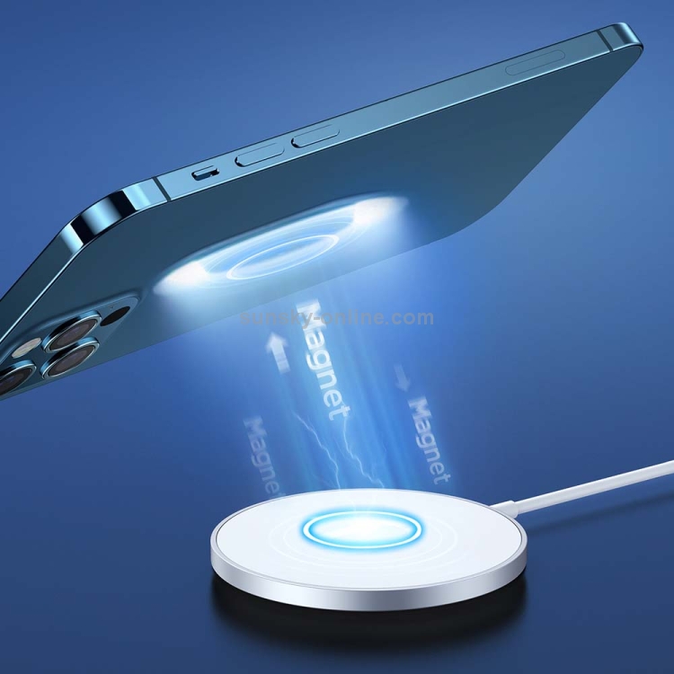 JOYROOM JR-A32 15W Ultra-thin Magsafe Magnetic Fast Charging Wireless Charger for iPhone 12 Series (Blue) JOYROOM JR-A32 15W Ultra-thin Magsafe Magnetic Fast Charging Wireless Charger for iPhone 12 Series (Blue)