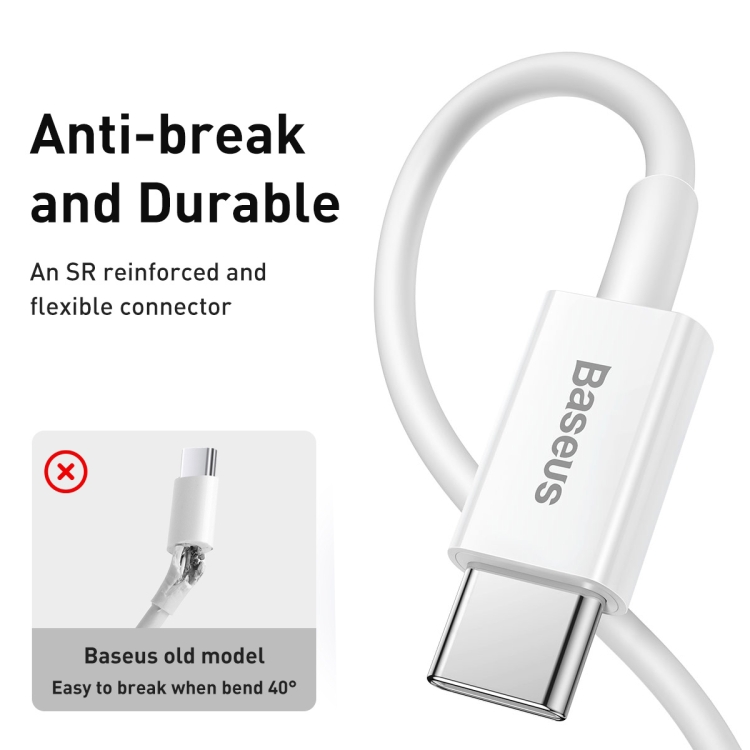 倍思 至尊系列 CATLYS-A02 PD 20W USB-C / Type-C转8针接口快充数据线，线长：1m（白色）