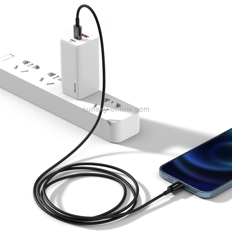 Baseus Superior Series CATLYS-C01 PD 20W USB-C / Type-C to 8 Pin Interface Fast Charging Data Cable, Cable Length: 2m(Black) Baseus Superior Series CATLYS-C01 PD 20W USB-C / Type-C to 8 Pin Interface Fast Charging Data Cable, Cable Length: 2m(Black)