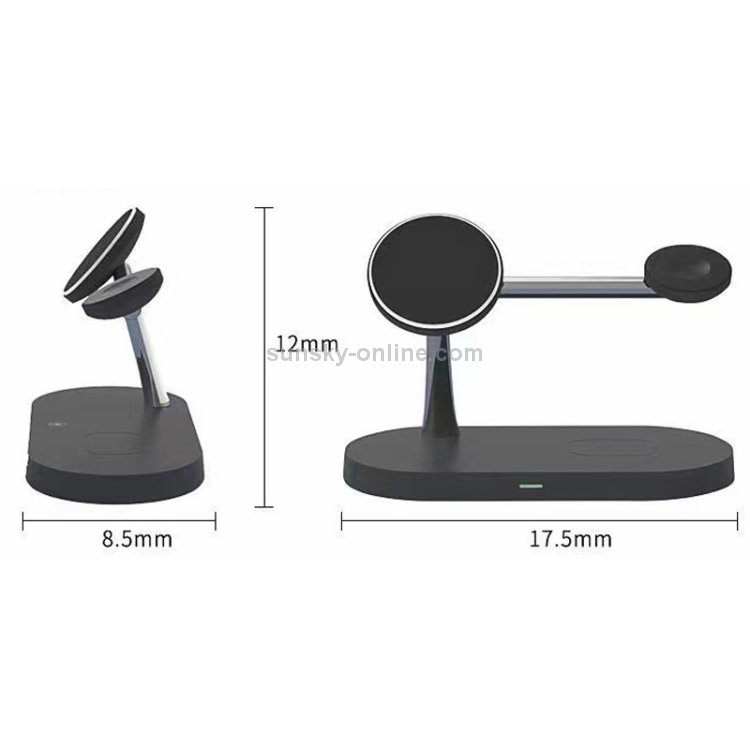 T268 5 in 1 15W Multi-function Magnetic Wireless Charger for iPhone 12 Series & Apple Watchs & AirPods 1 / 2 / Pro, with LED Light (Black) T268 5 in 1 15W Multi-function Magnetic Wireless Charger for iPhone 12 Series & Apple Watchs & AirPods 1 / 2 / Pro, with LED Light (Black)