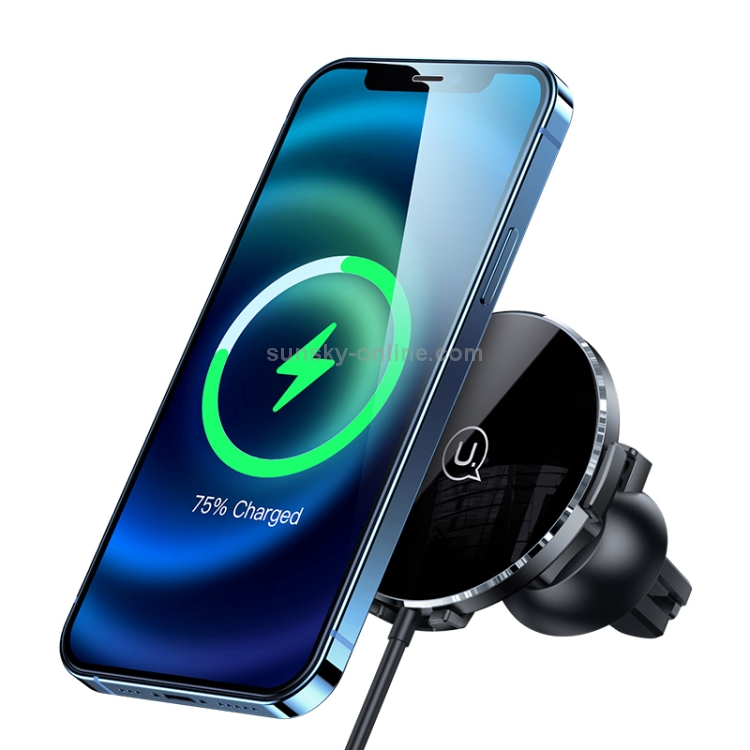 USAMS US-CD164 15W Ultra-thin Magnetic Wireless Fast Charger with Cable