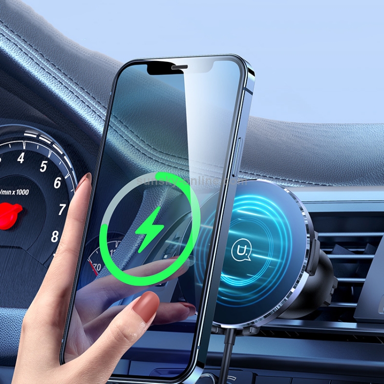 USAMS US-CD164 15W Ultra-thin Magnetic Wireless Fast Charger with Cable