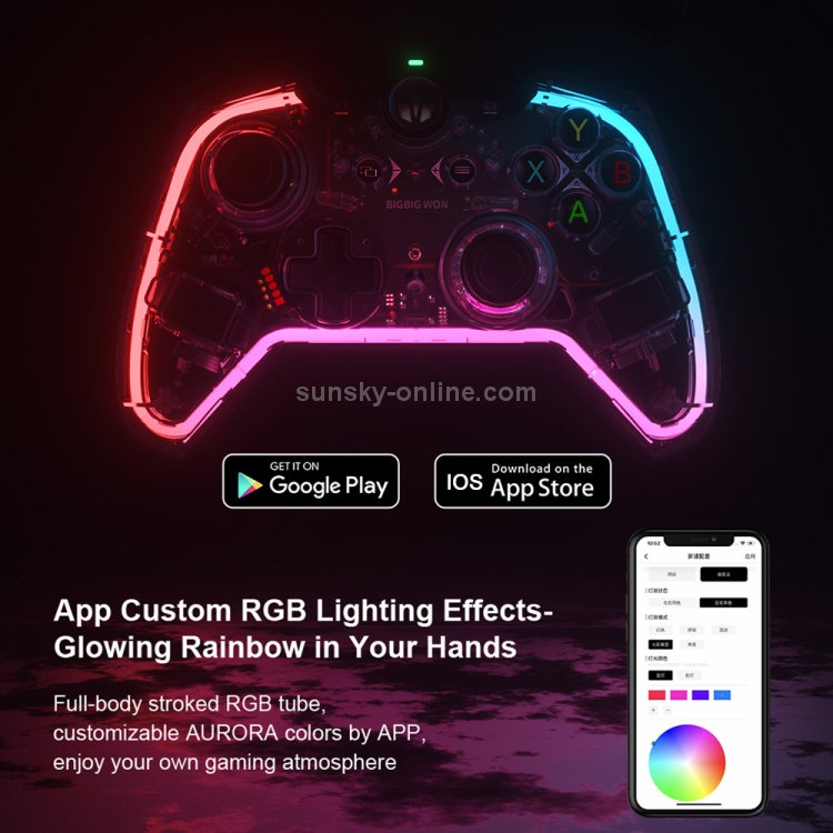 BIGBIG WON C1 Colorful RGB Light Wired Somatosensory Gamepad, Support Switch & PC BIGBIG WON C1 Colorful RGB Light Wired Somatosensory Gamepad, Support Switch & PC