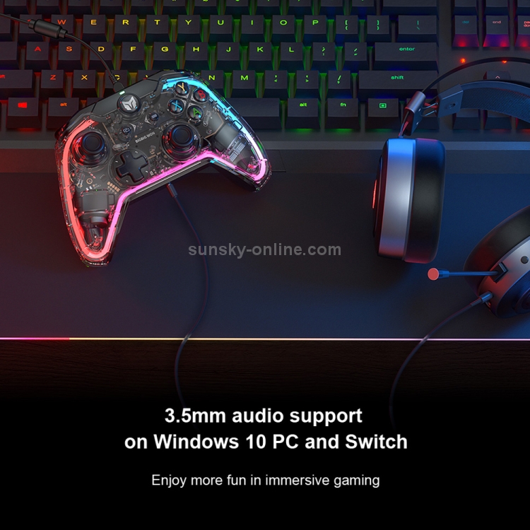 BIGBIG WON C1 Colorful RGB Light Wired Somatosensory Gamepad, Support Switch & PC BIGBIG WON C1 Colorful RGB Light Wired Somatosensory Gamepad, Support Switch & PC