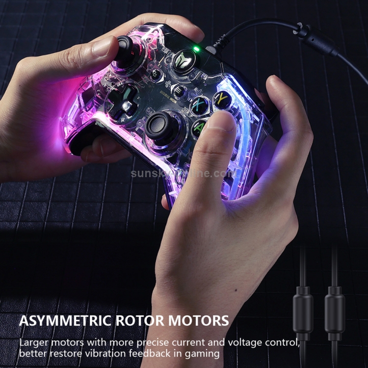 BIGBIG WON C1 Colorful RGB Light Wired Somatosensory Gamepad, Support Switch & PC BIGBIG WON C1 Colorful RGB Light Wired Somatosensory Gamepad, Support Switch & PC