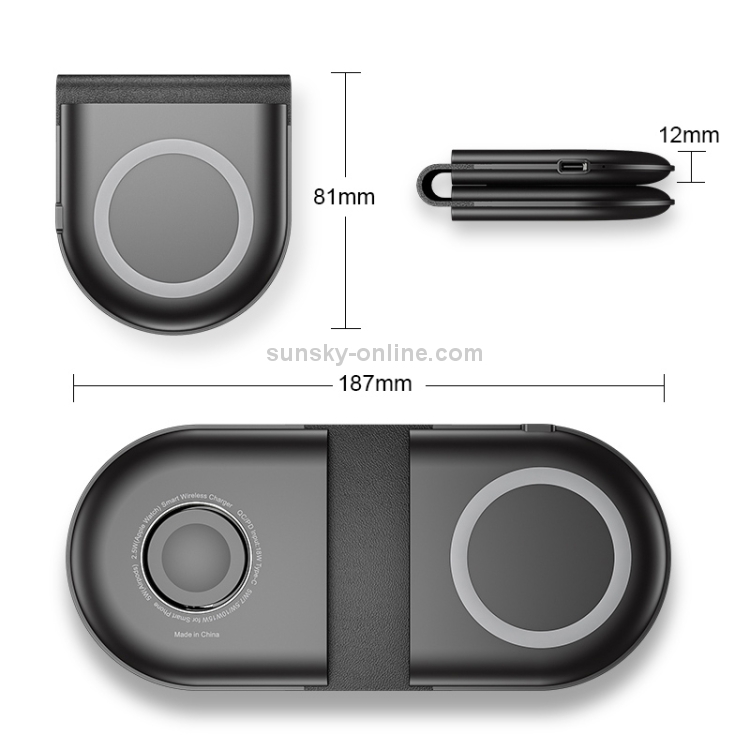 WS39 15W MagSafe Magnetic Foldable Dual Wireless Charger Base for Mobile Phones & Apple Watches & AirPods (White) WS39 15W MagSafe Magnetic Foldable Dual Wireless Charger Base for Mobile Phones & Apple Watches & AirPods (White)