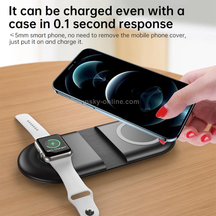 WS39 15W MagSafe Magnetic Foldable Dual Wireless Charger Base for Mobile Phones & Apple Watches & AirPods (White) WS39 15W MagSafe Magnetic Foldable Dual Wireless Charger Base for Mobile Phones & Apple Watches & AirPods (White)
